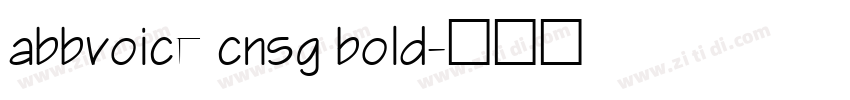 abbvoice cnsg bold字体转换